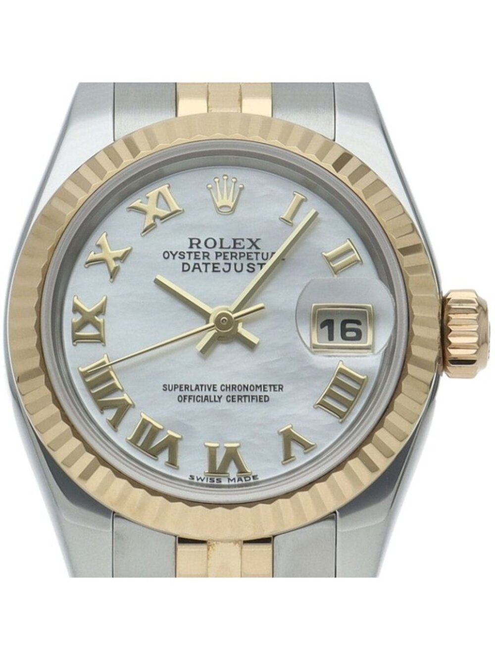 Rolex Datejust 26 Watch Jubilee Shell 18K Yellow Gold SS